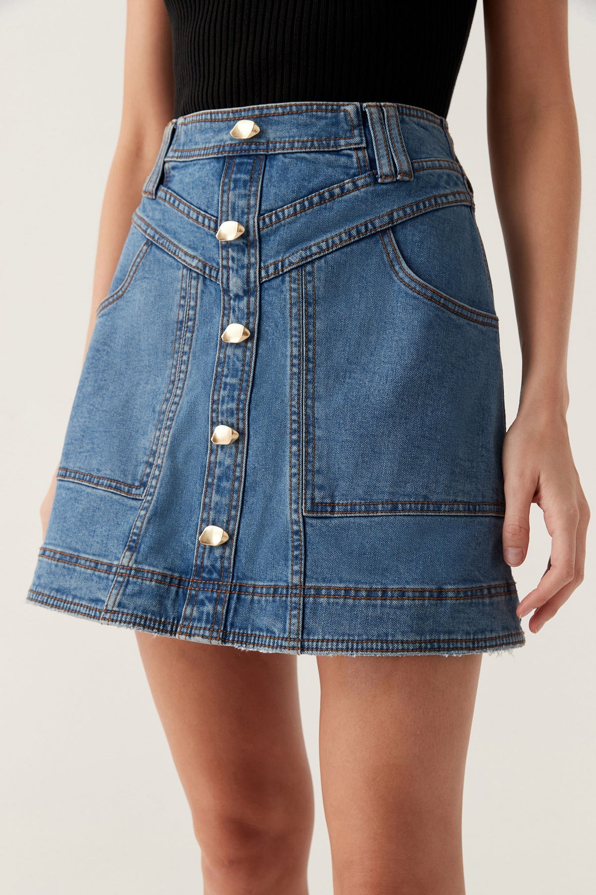 Aje denim skirt size 10