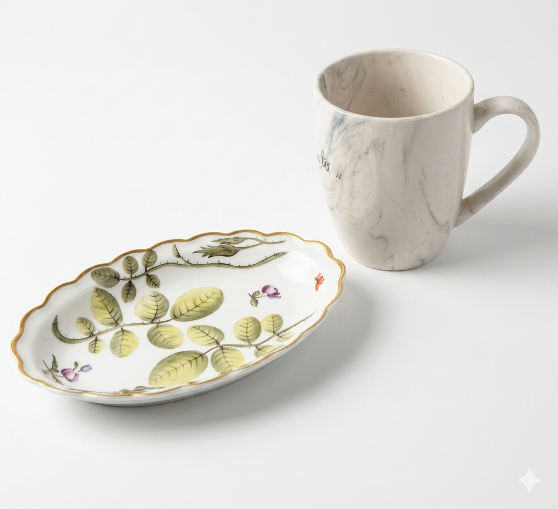 Vintage Royal Worcester "The Blind Earl" Bone China Oval Dish – Made in England