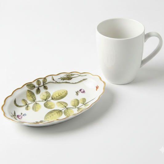 Vintage Royal Worcester "The Blind Earl" Bone China Oval Dish – Made in England