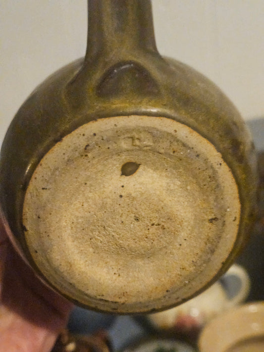 Vintage NZ Studio Pottery Hand-Thrown Stoneware Jug / Pitcher – Signed Artist Piece