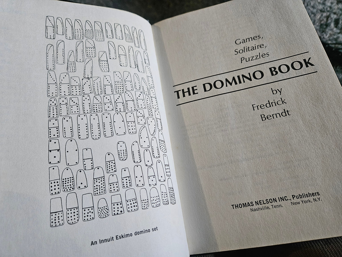 Vintage 1974 "The Domino Book: Games, Solitaire, Puzzles" by Fredrick Berndt