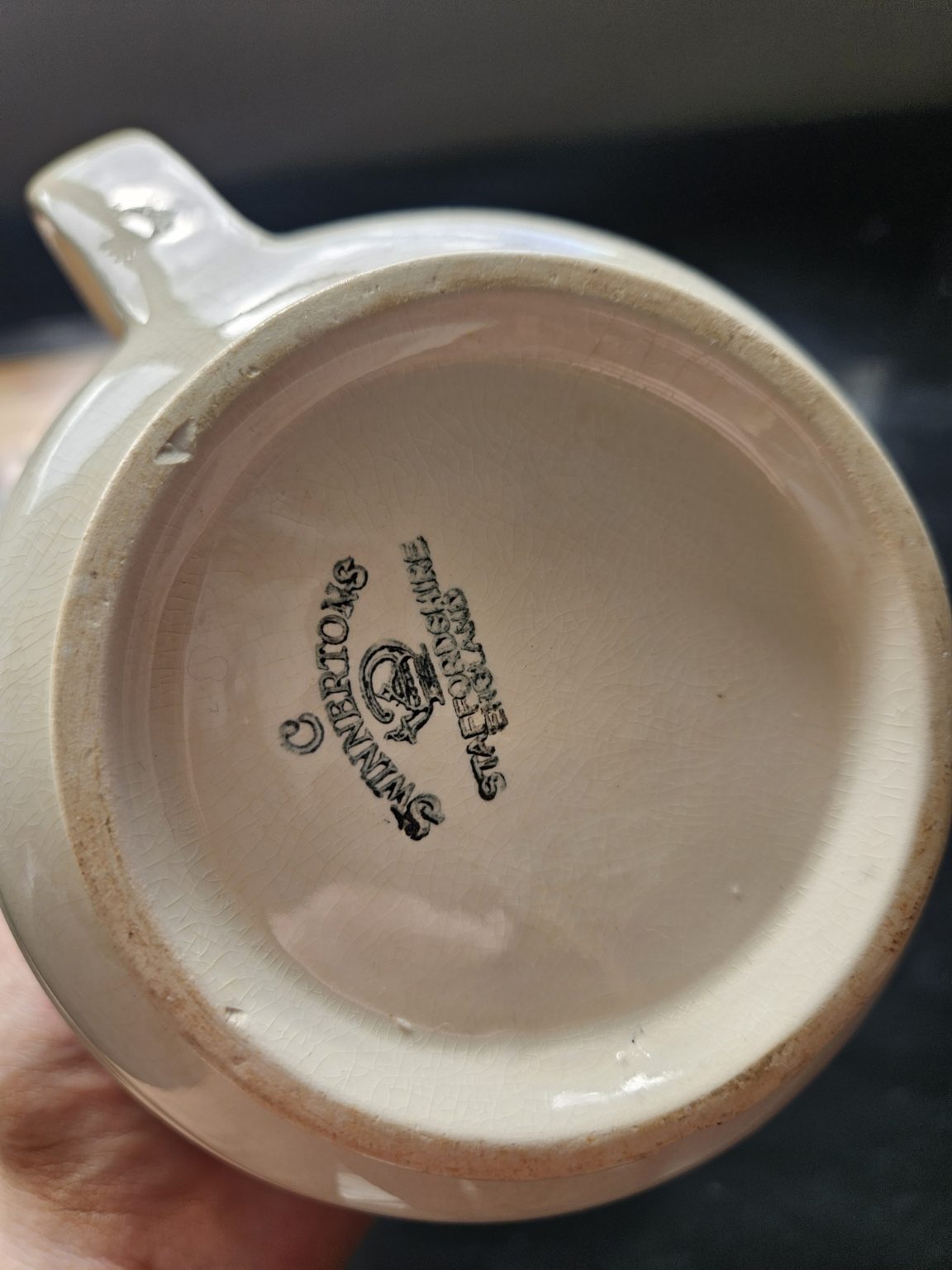 Lovely vintage Swinnertons cream jug, made in Staffordshire, England.