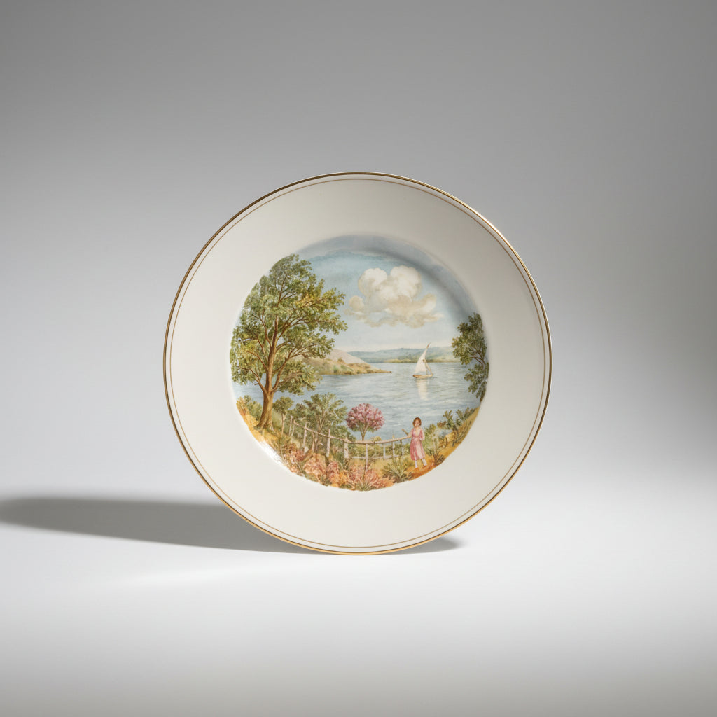 Vintage Alfred Meakin "Pastoral" Dinner Plate – English Countryside Scene