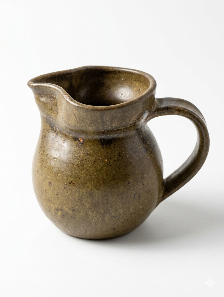 Vintage NZ Studio Pottery Hand-Thrown Stoneware Jug / Pitcher – Signed Artist Piece