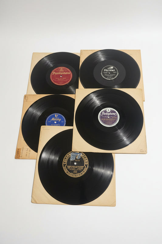 Vintage 1920s-1950s Jazz & Blues 78s Lot - Wilbur Sweatman 1918, Boogie Woogie, Miff Mole