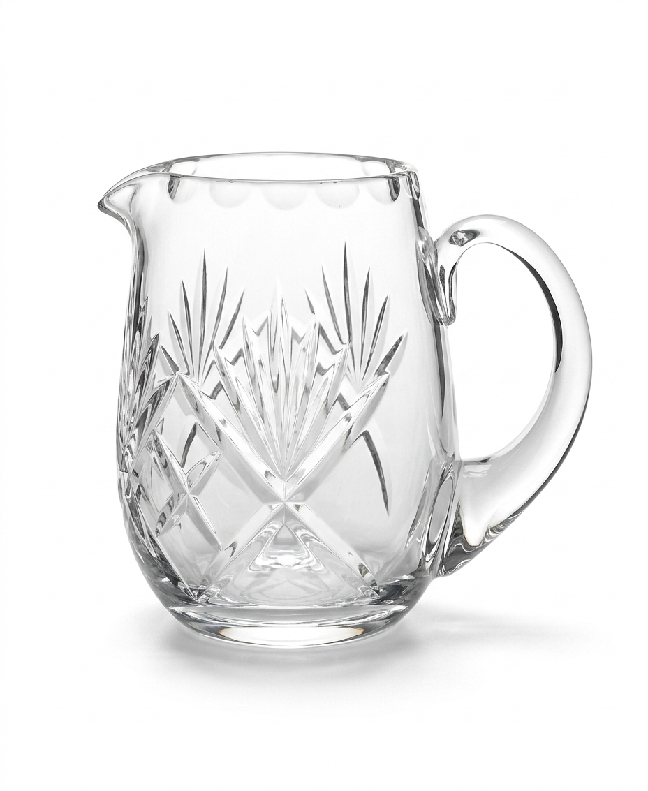 Vintage Miniature Cut Crystal Pinwheel Individual Creamer Jug