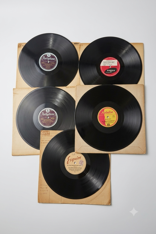 RARE Collector's Jazz 78s Lot - Vogue (Sidney Bechet), Esquire, Louis Armstrong Hot Seven