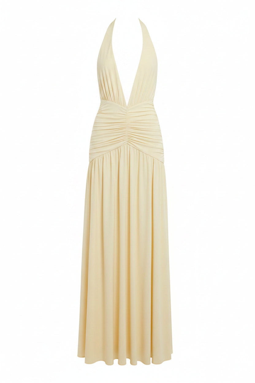 Pepper mayo makena halter maxi dress size au8 us4