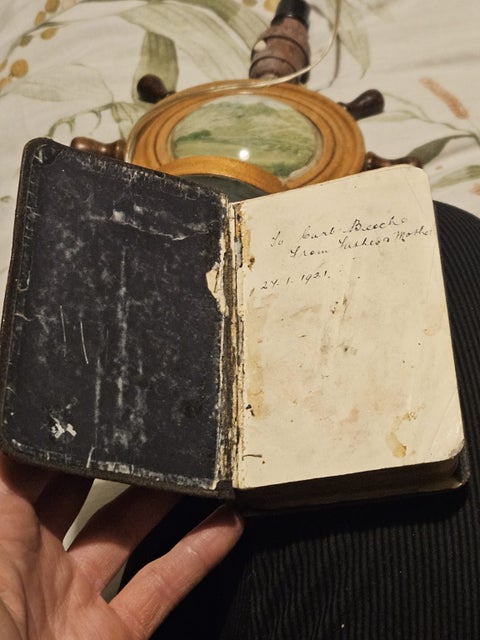 Antique 1921 Oxford Miniature Book of Common Prayer & Hymns – Bright Gilt Edges
