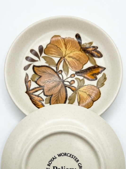 Vintage 1970s Royal Worcester Palissy "Kismet" Small Plates / Trinket Dishes – Set of 2