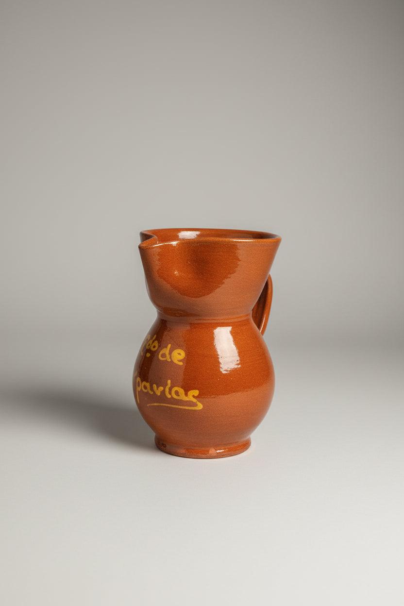Vintage Spanish Terracotta Pitcher Jug – Recuerdo de Asturias