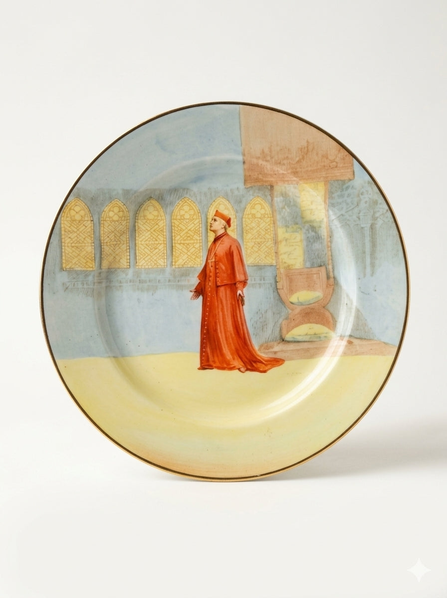 Antique Royal Doulton Shakespeare Series Ware Plate Wolsey D3596 Cardinal 10”