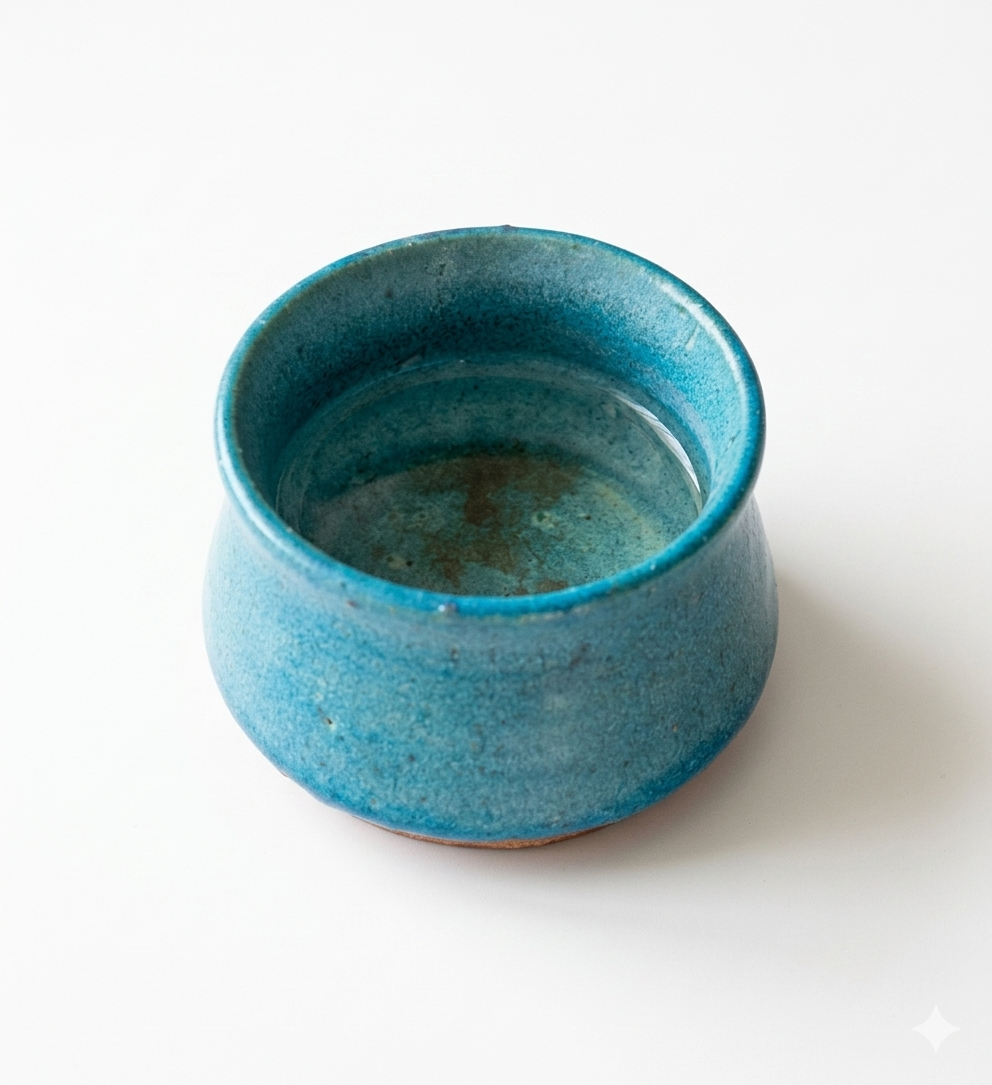 Vintage Norfolk Island Cottage Pottery Turquoise Glazed Small Pot / Vessel – Handcrafted Studio Art Pottery