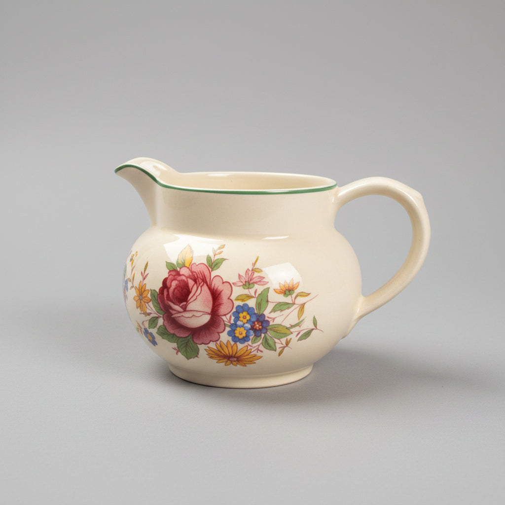 Vintage Lord Nelson Ware Floral Ceramic Pitcher Jug