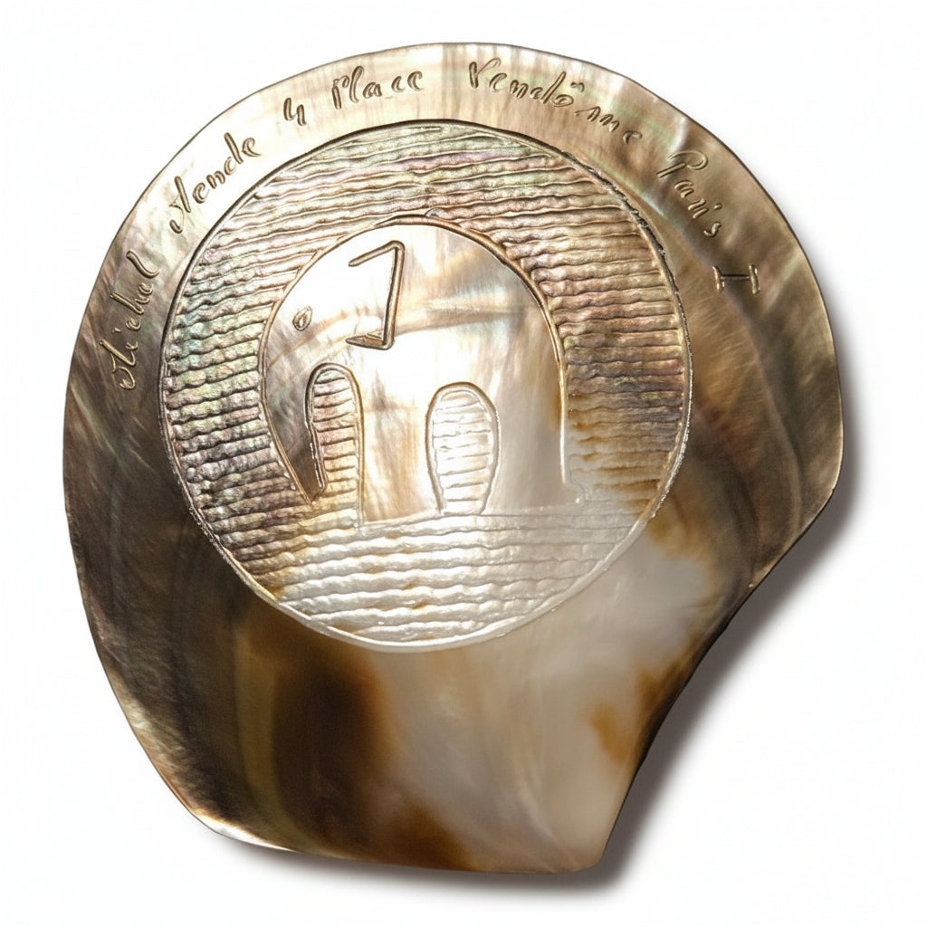 Vintage Michel Claude Paris Carved Black-Lip Mother-of-Pearl Tray | Place Vendôme I