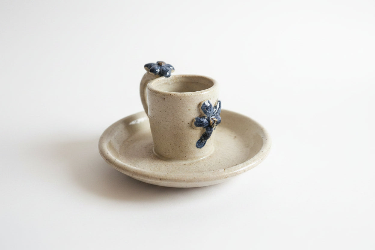 Vintage Studio Pottery Chamberstick Candle Holder
