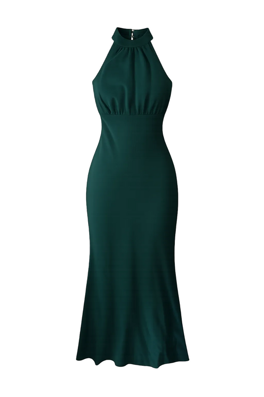Calli emerald green halter dress size 10